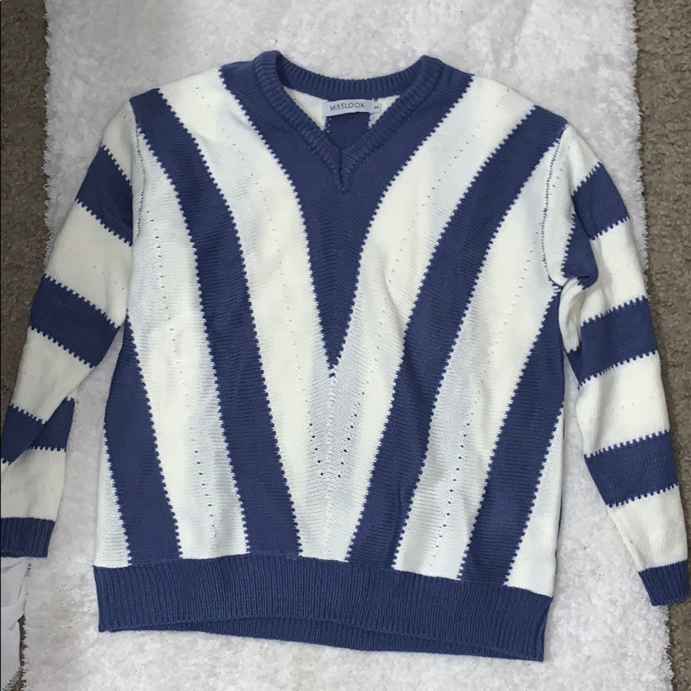 Blue and white striped sweater!
